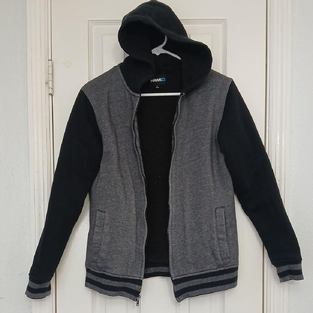 Tony Hawk Boy's Gray and Black Hooded Sweater